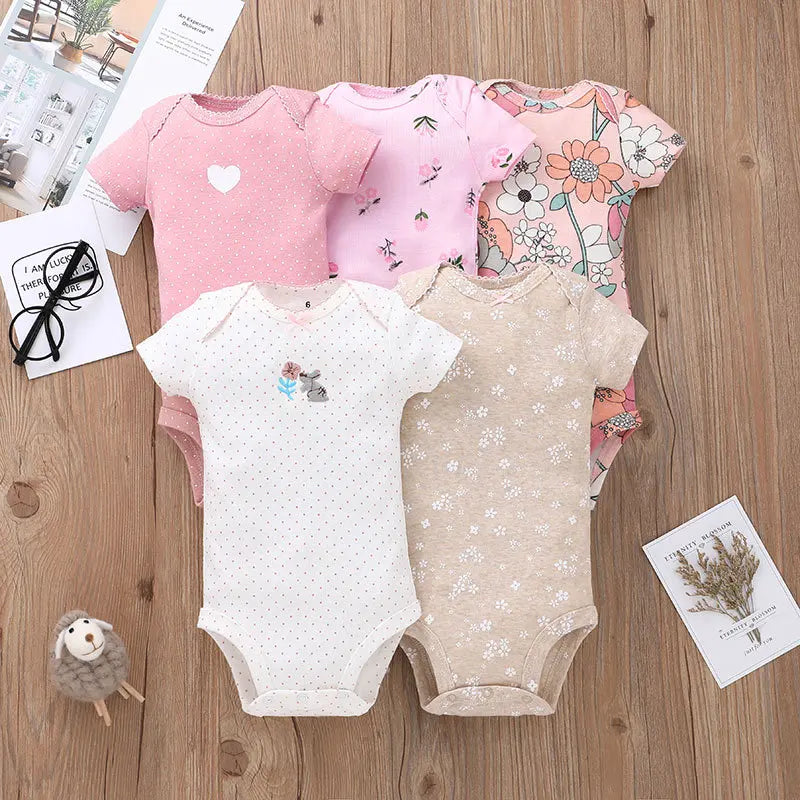 5PCS/Lot Baby Boys Girls Bodysuits