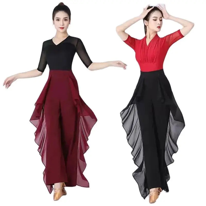 Dance Wide Leg Pants Women's High