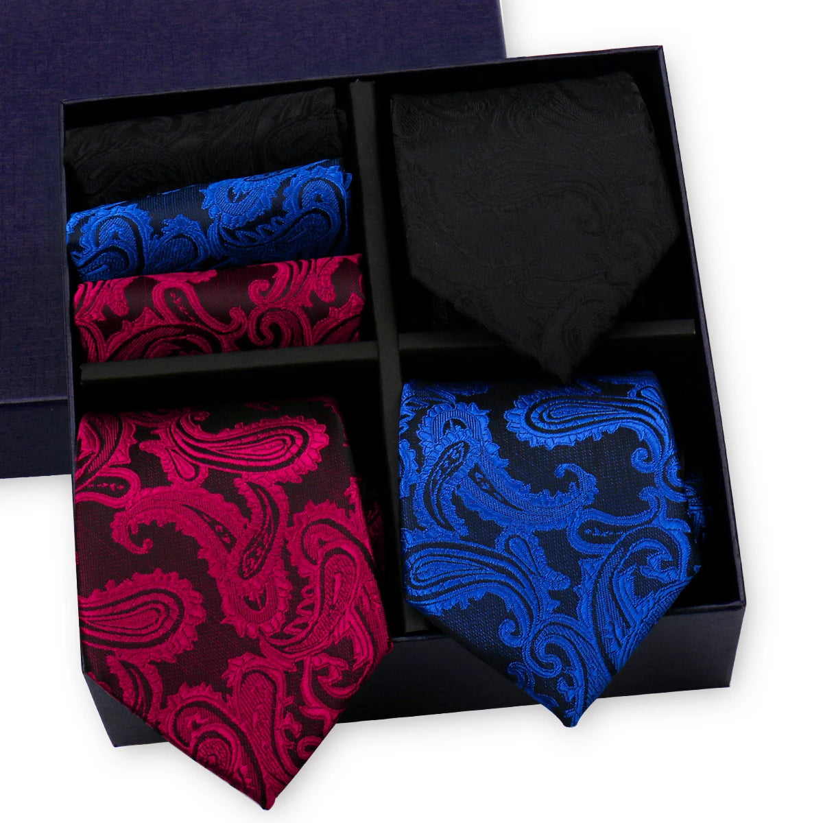 Luxury Men's Tie 3 Sets In Gift Box Paisley