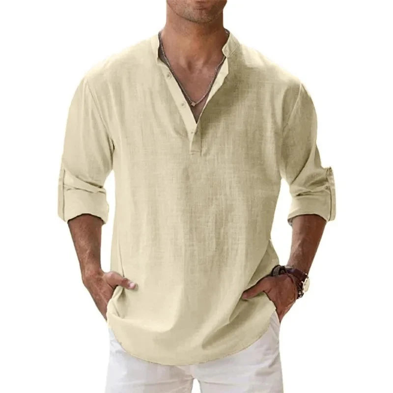 Streetwear Men Lightweight Shirts Long