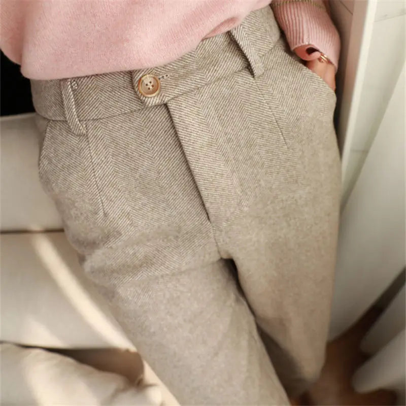 Woolen Pants Women's Harem Pencil