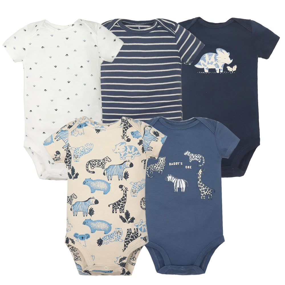 5PCS/Lot Baby Boys Girls Bodysuits