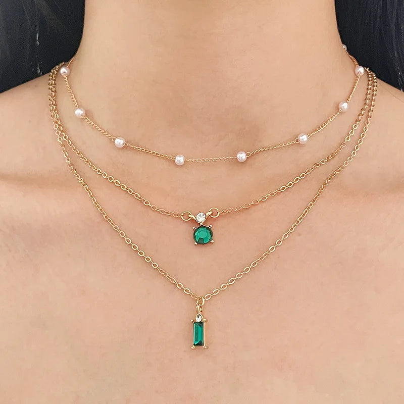Simple Stacked Retro Imitation Emerald