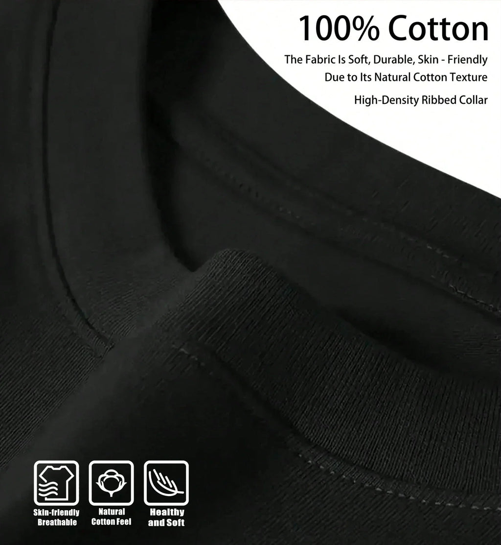 Men's T-shirt Summer Trend Fashion Pattern Printed Short Sleeve Loose and Comfortable Cotton Crew Neck Top Men's Clothing