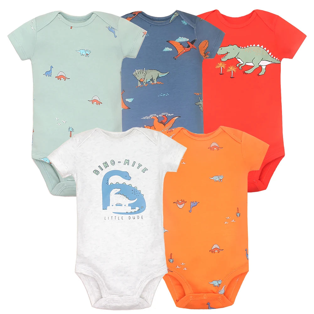 5PCS/Lot Baby Boys Girls Bodysuits