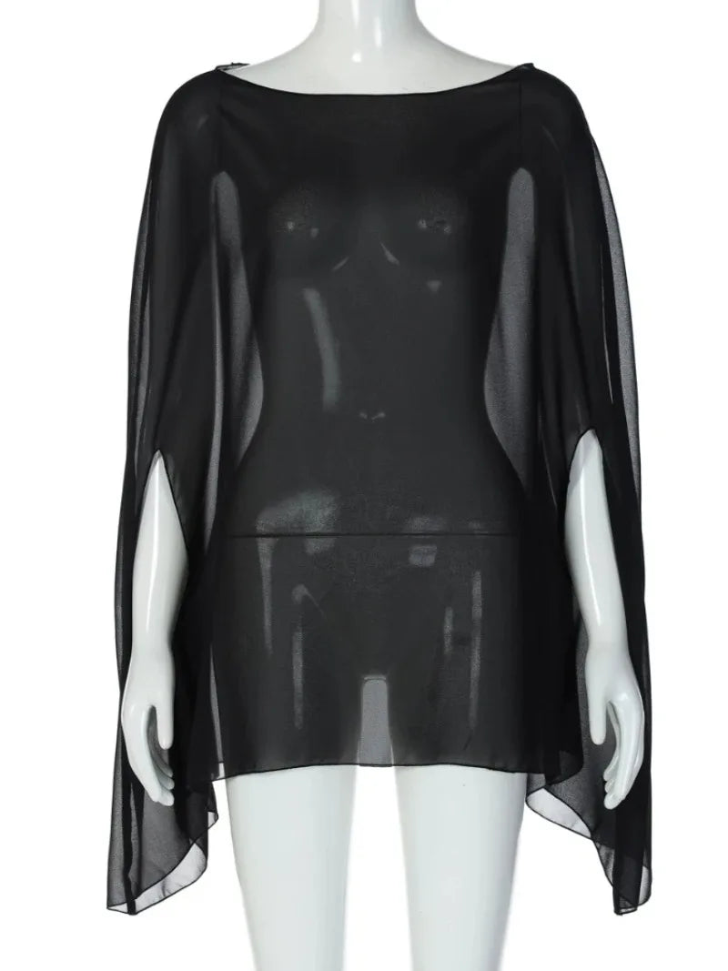 Woman Clothes See-through Chiffon