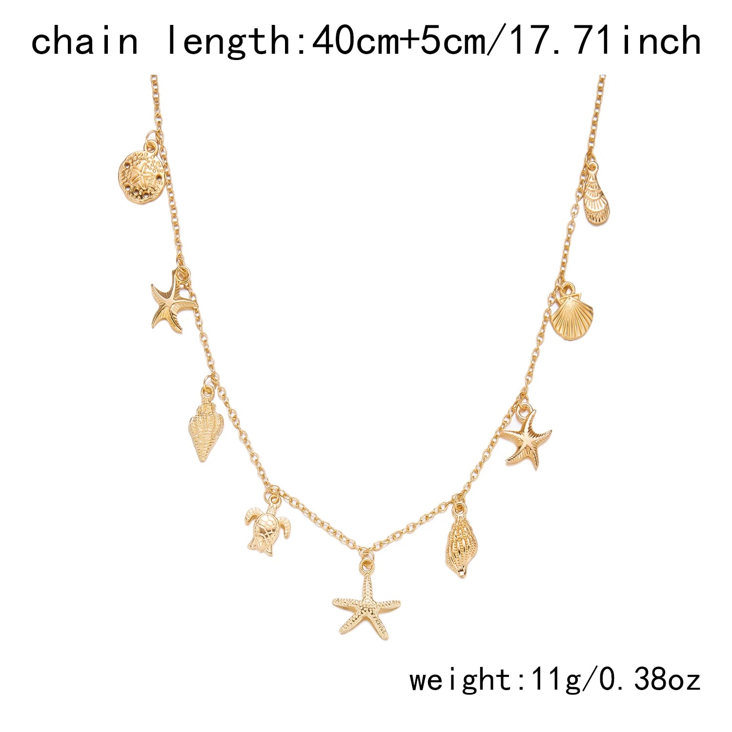 Fashion Gold Color Starfish Conch Turtle