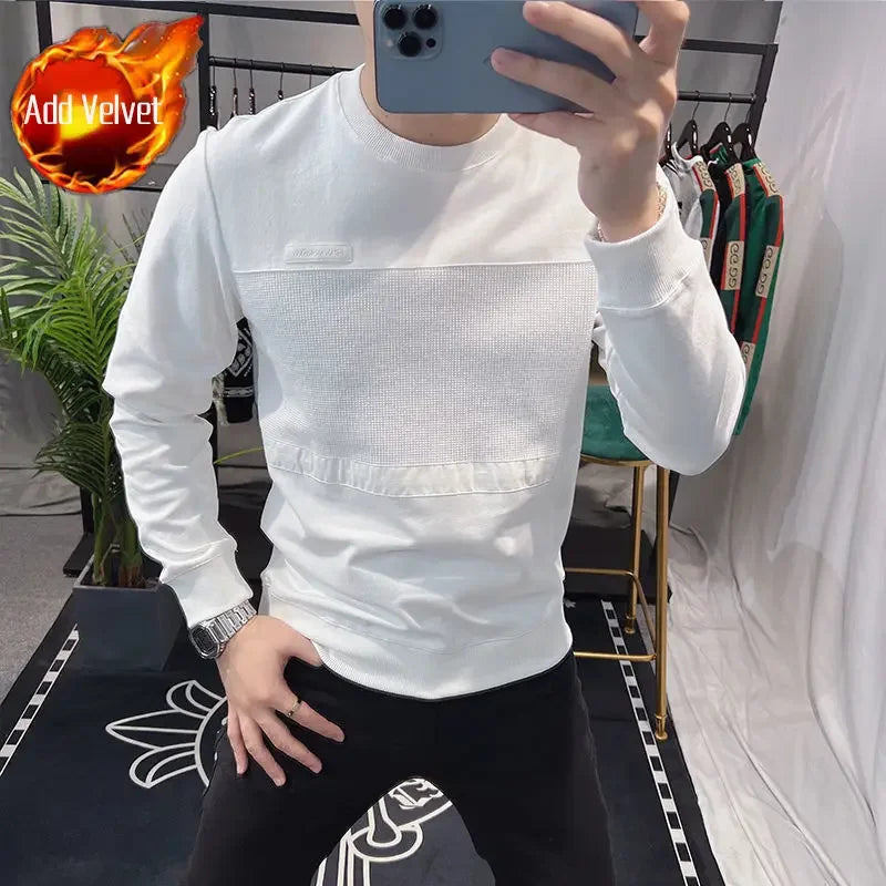 Sweatshirts New T Shirt for Men Round