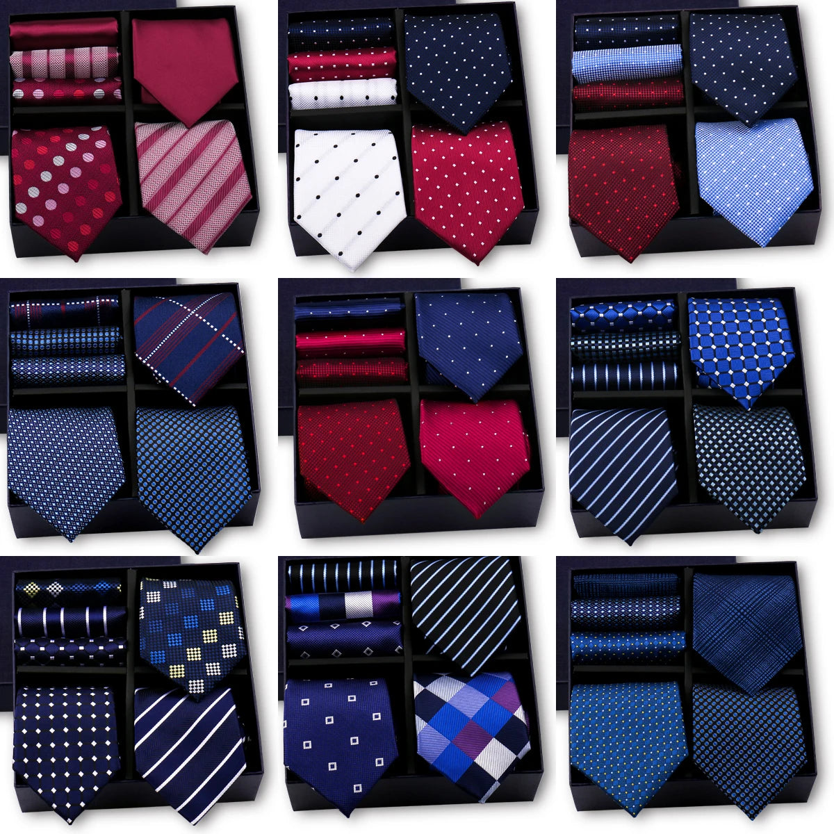 Luxury Men's Tie 3 Sets In Gift Box Paisley