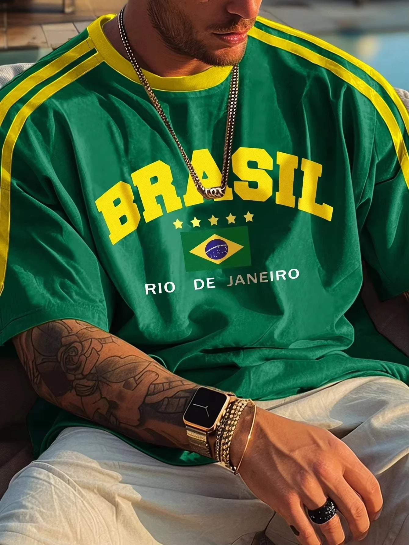 2025 Summer New Five-star Brasil Print
