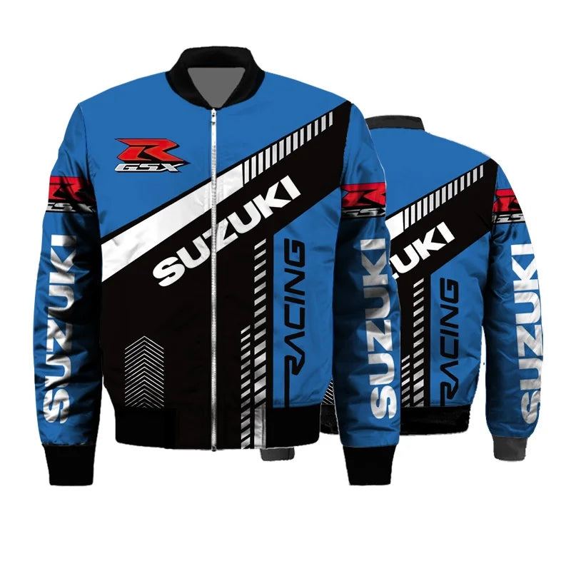 Best-selling thick outdoor sports cycling Suzuki 3D printed coat - Men's daily cycling clothing