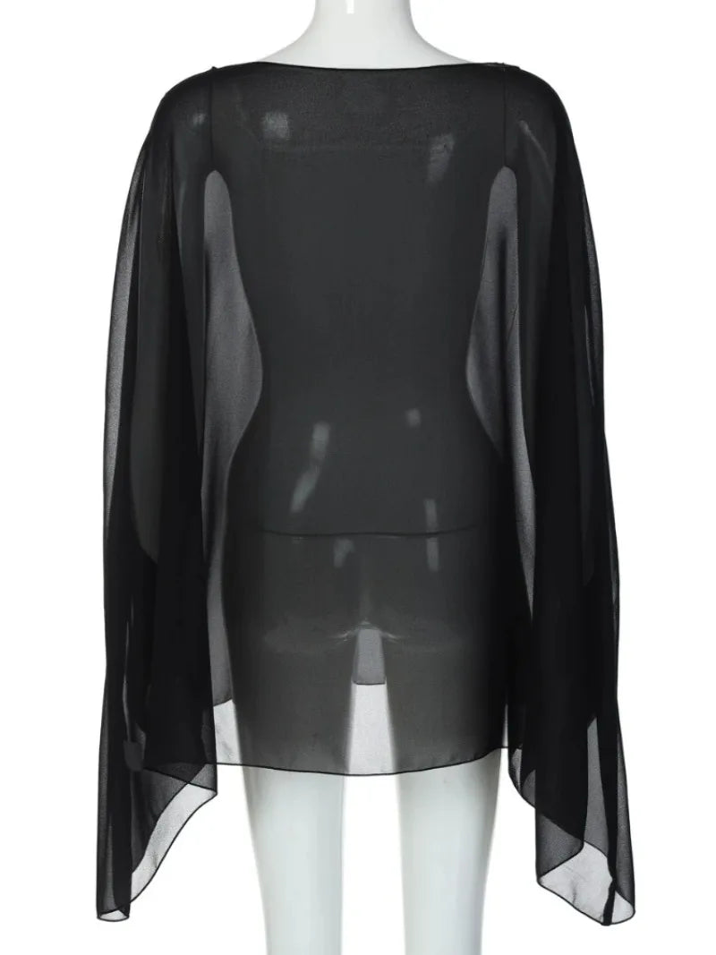 Woman Clothes See-through Chiffon