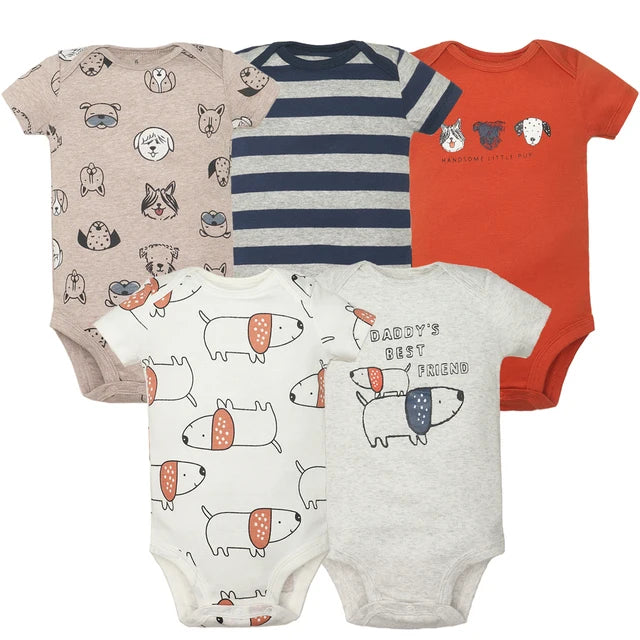 5PCS/Lot Baby Boys Girls Bodysuits