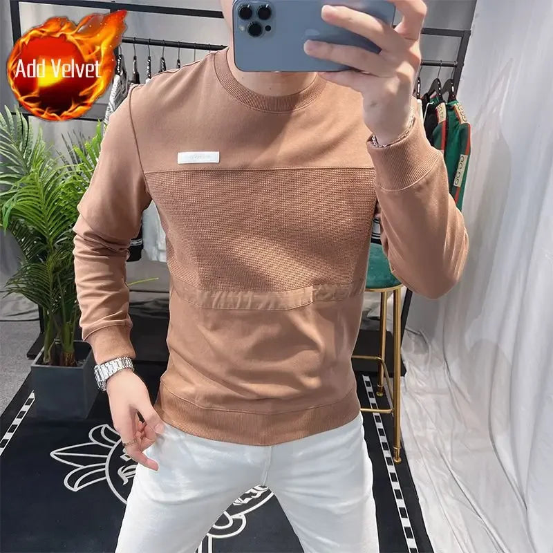 Sweatshirts New T Shirt for Men Round
