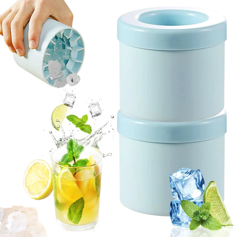 New Ice Cube Mold With Lid Silicone