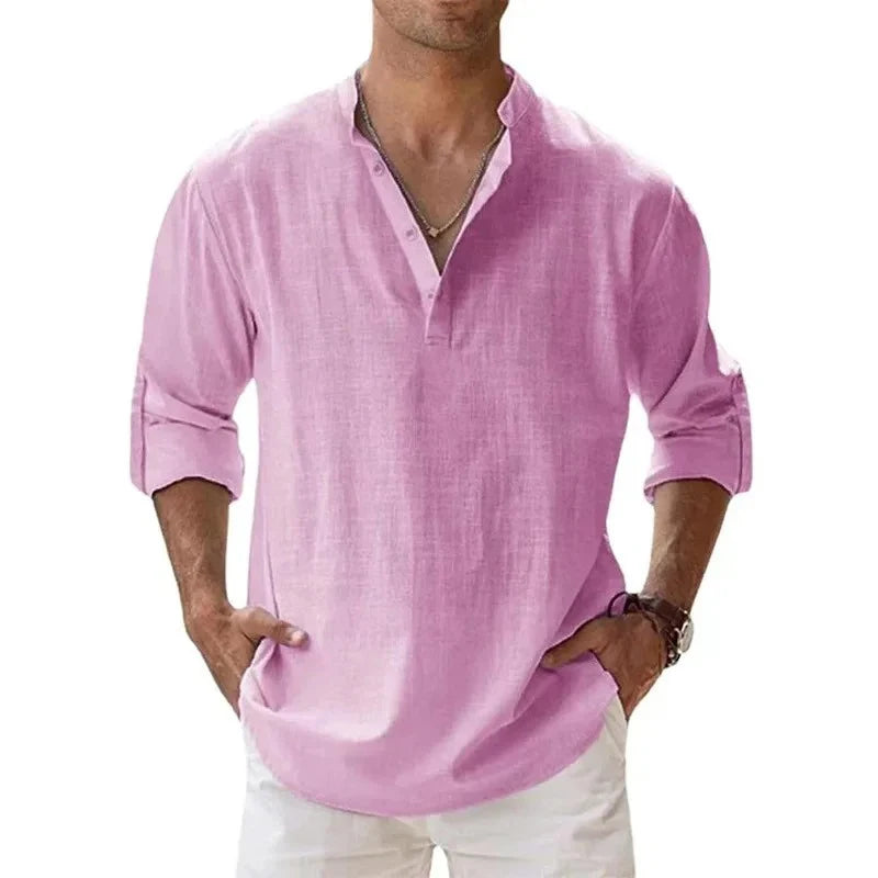 Streetwear Men Lightweight Shirts Long