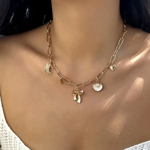 Fashion Gold Color Starfish Conch Turtle