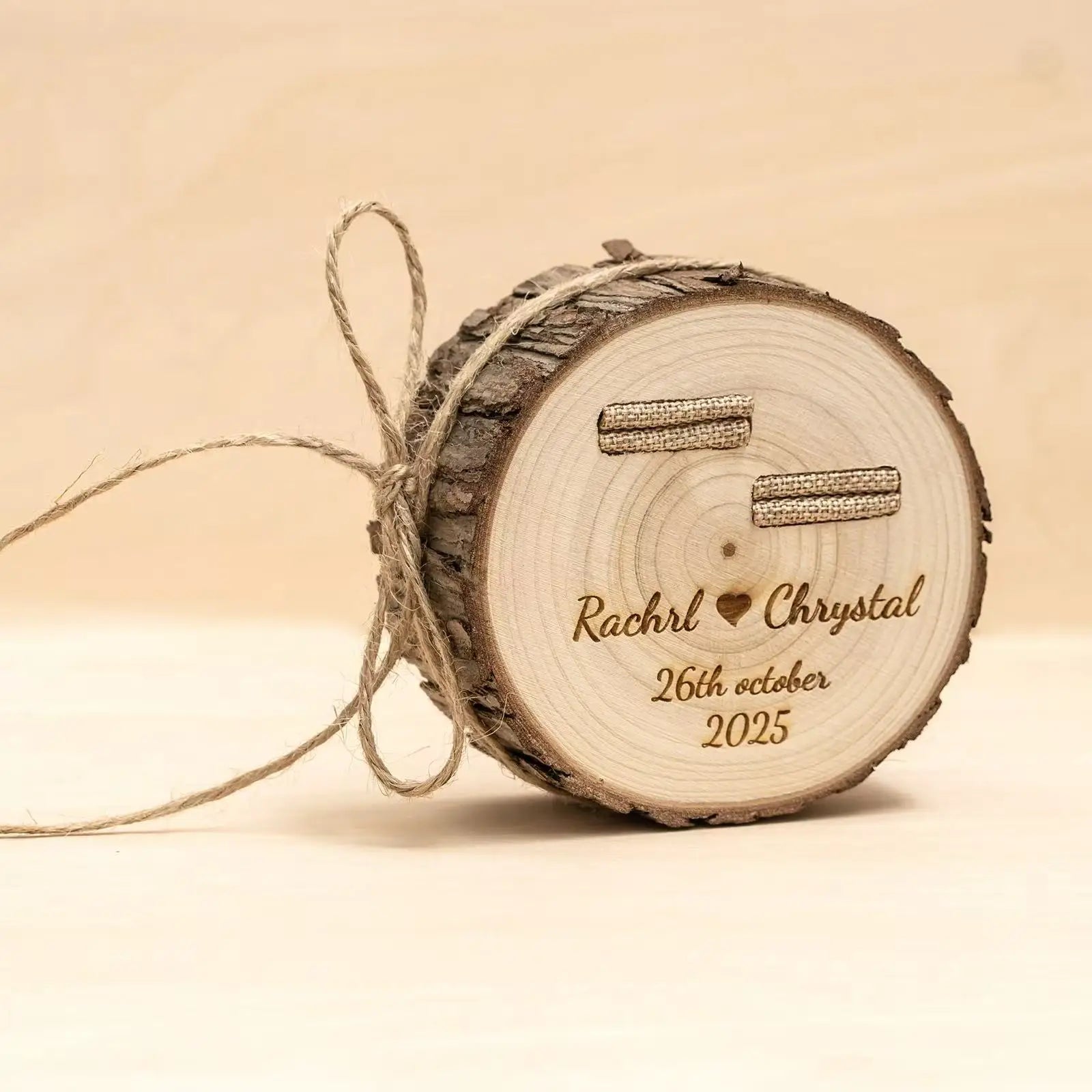 Personalized Wooden Wedding Rings Box