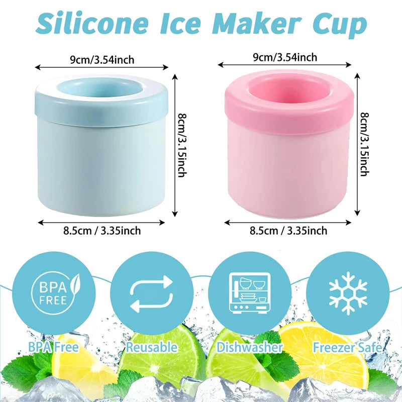 New Ice Cube Mold With Lid Silicone