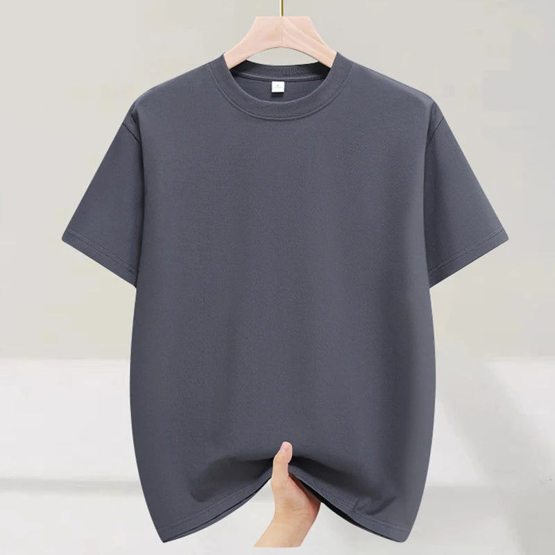Fast Shipping T-Shirts Men Male Tee Shirts Summer Cotton Basic Under Wear Tshirts Boy Plus Size 4XL 5XL Man Clothing Solid Tops