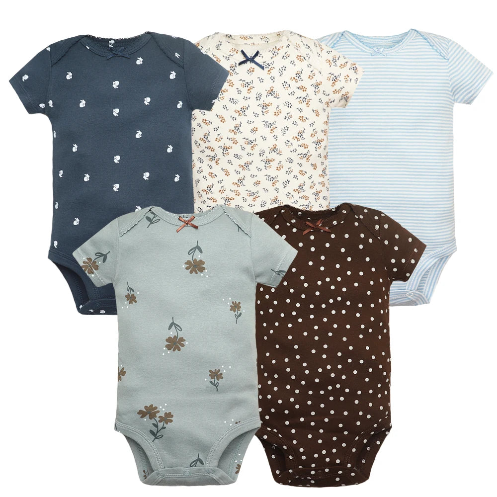 5PCS/Lot Baby Boys Girls Bodysuits