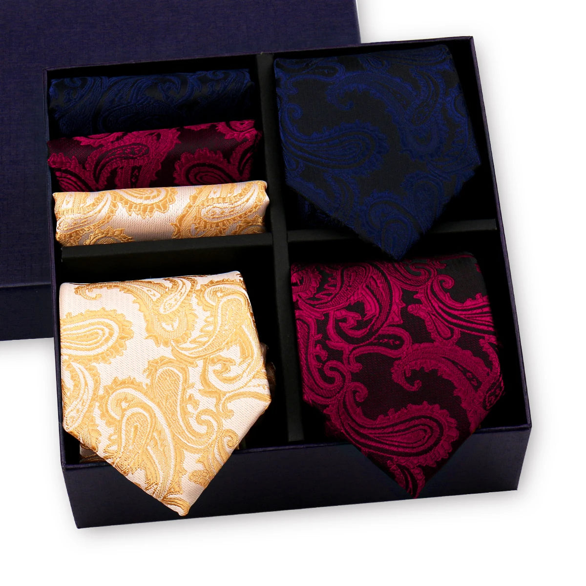 Luxury Men's Tie 3 Sets In Gift Box Paisley