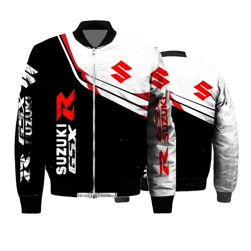 Best-selling thick outdoor sports cycling Suzuki 3D printed coat - Men's daily cycling clothing