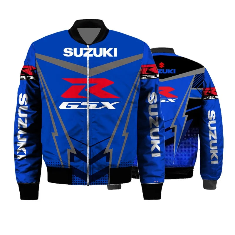 Best-selling thick outdoor sports cycling Suzuki 3D printed coat - Men's daily cycling clothing
