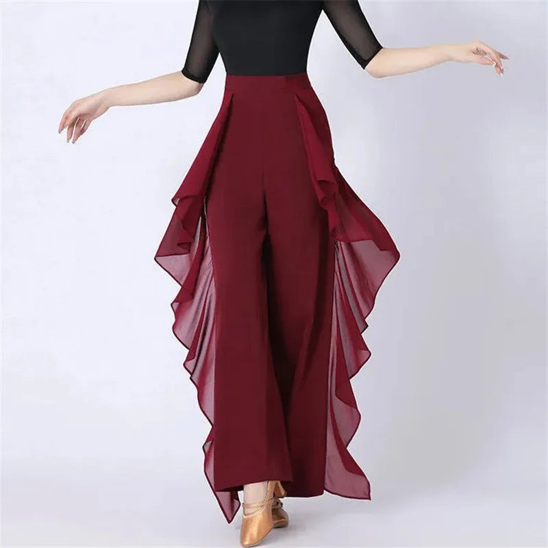 Dance Wide Leg Pants Women's High