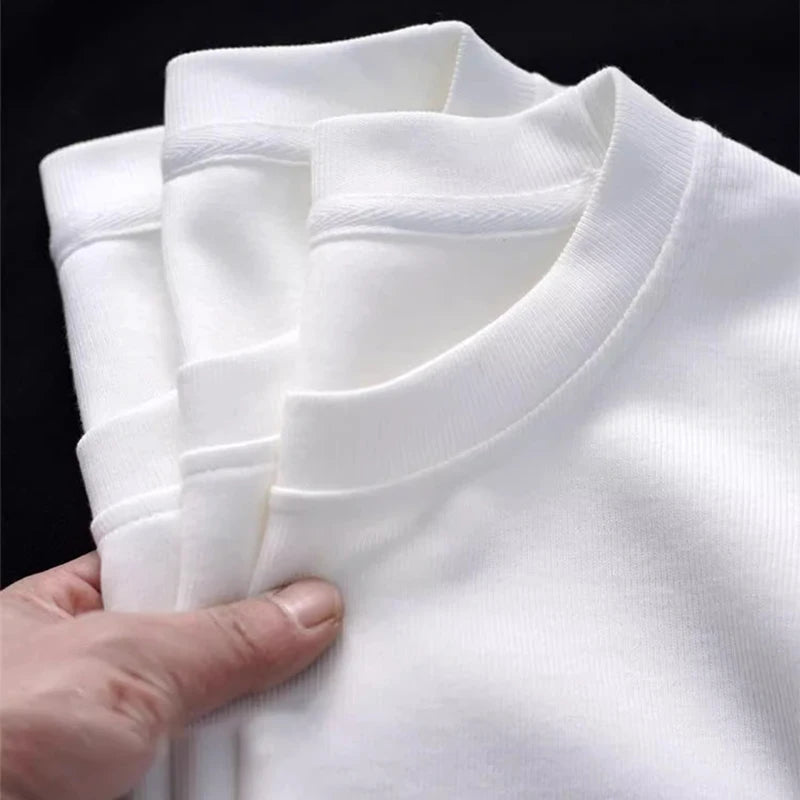 Fast Shipping T-Shirts Men Male Tee Shirts Summer Cotton Basic Under Wear Tshirts Boy Plus Size 4XL 5XL Man Clothing Solid Tops