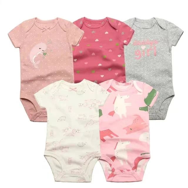 5PCS/Lot Baby Boys Girls Bodysuits