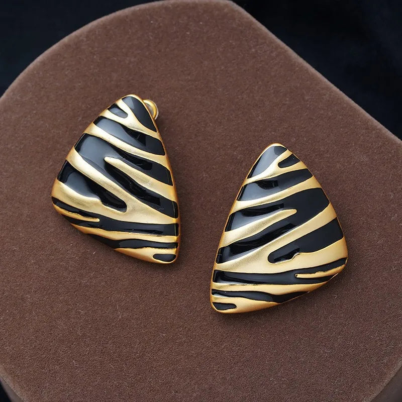 LATS Vintage Triangular Stud Earrings for
