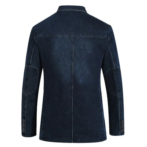 Men Denim Blazer Fashion Cotton Vintage