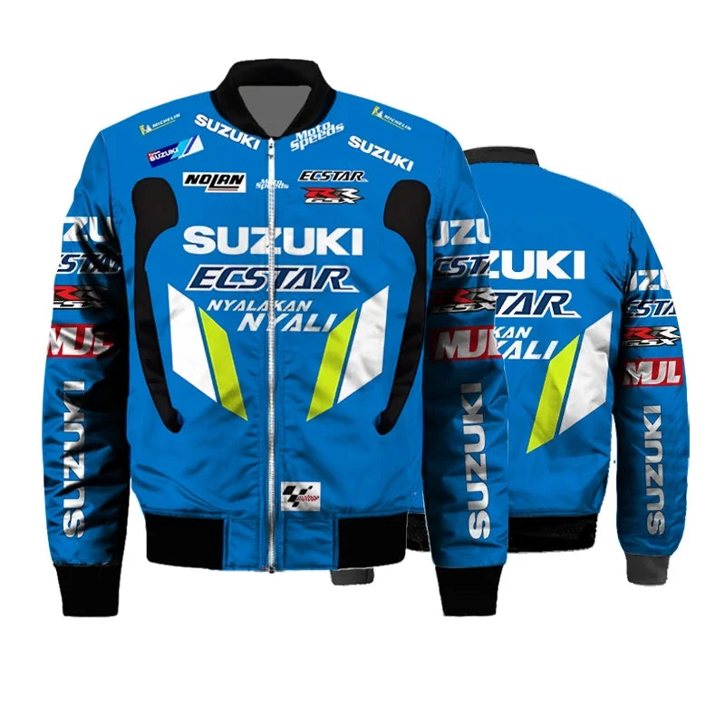Best-selling thick outdoor sports cycling Suzuki 3D printed coat - Men's daily cycling clothing