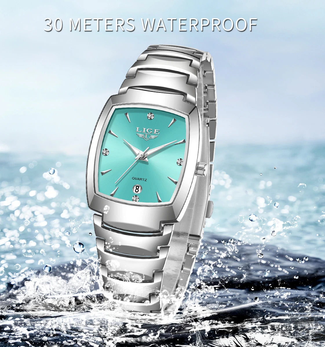 LIGE New Ladies Waterproof Watch Luxury