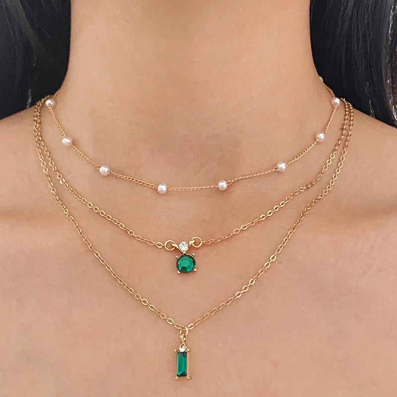 Simple Stacked Retro Imitation Emerald