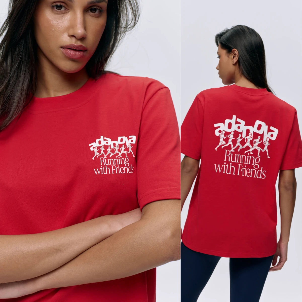 Summer Casual Sports Women's Men's T-shirt Trendy Brand Adanola Letter Printing Top Oversized Y2k Short Sleeves Women's Clothing