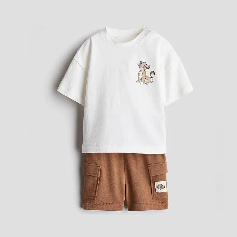 Summer Short Sleeve Shorts 2PCS