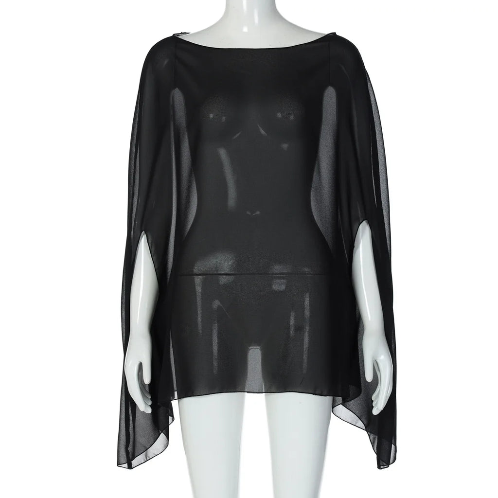 Woman Clothes See-through Chiffon