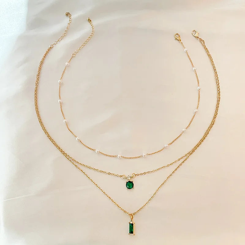 Simple Stacked Retro Imitation Emerald