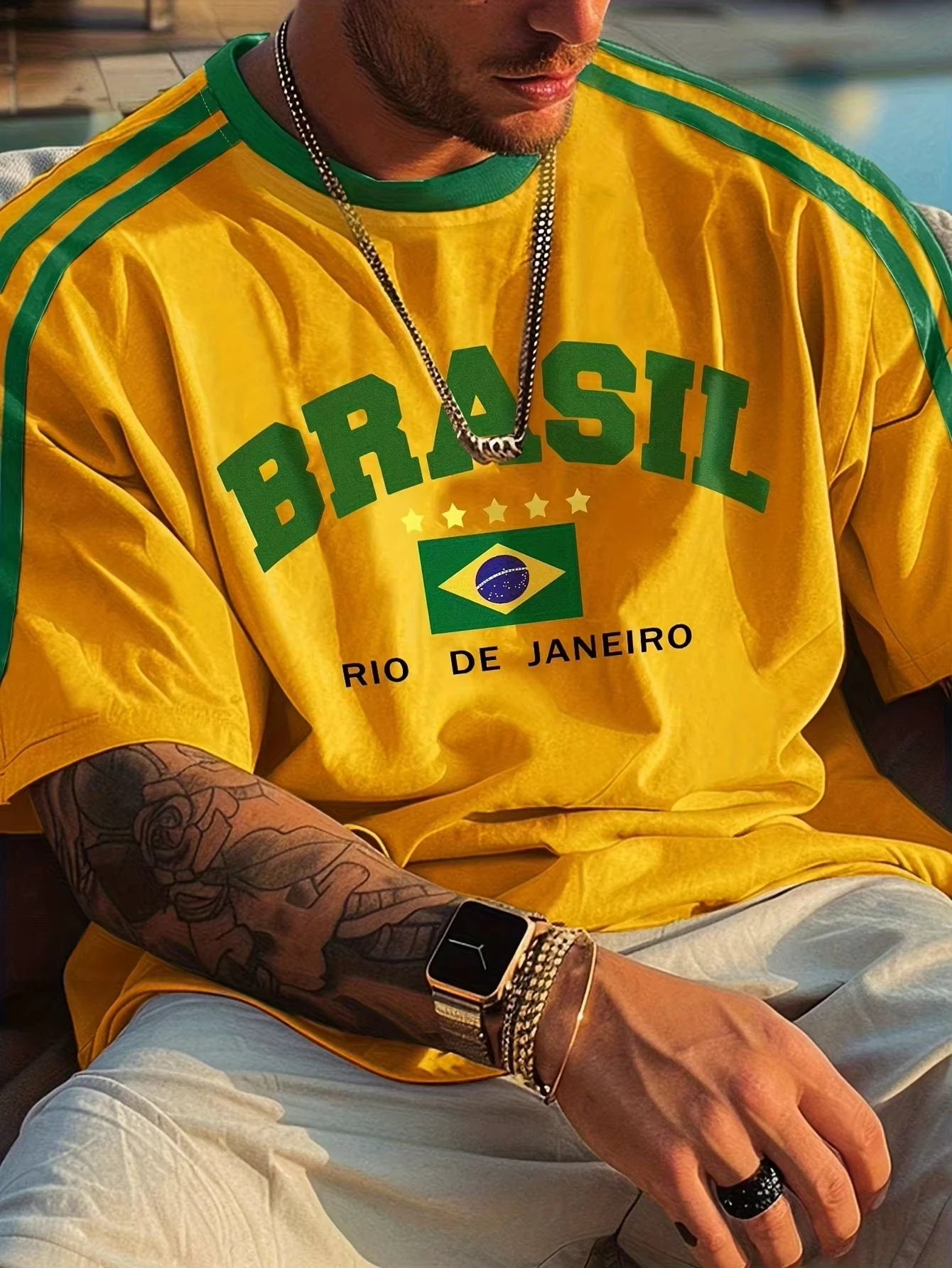 2025 Summer New Five-star Brasil Print